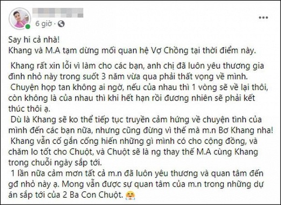 'Người đàn ông Việt Nam đầu tiên sinh con' đã chia tay vợ sau 3 năm gắn bó