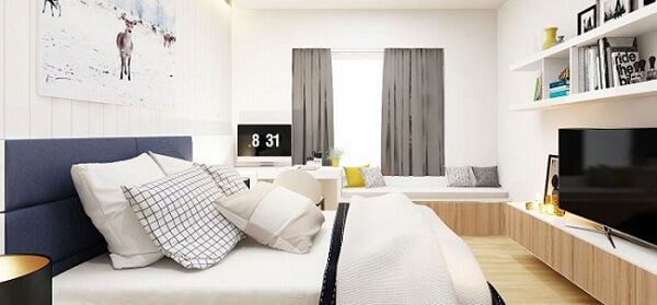 Mẫu thiết kế nội thất chung cư 86m2 sang trọng dành cho các doanh nhân