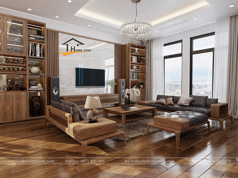 Phong cách Á Đông trong Thiết kế nội thất phòng khách